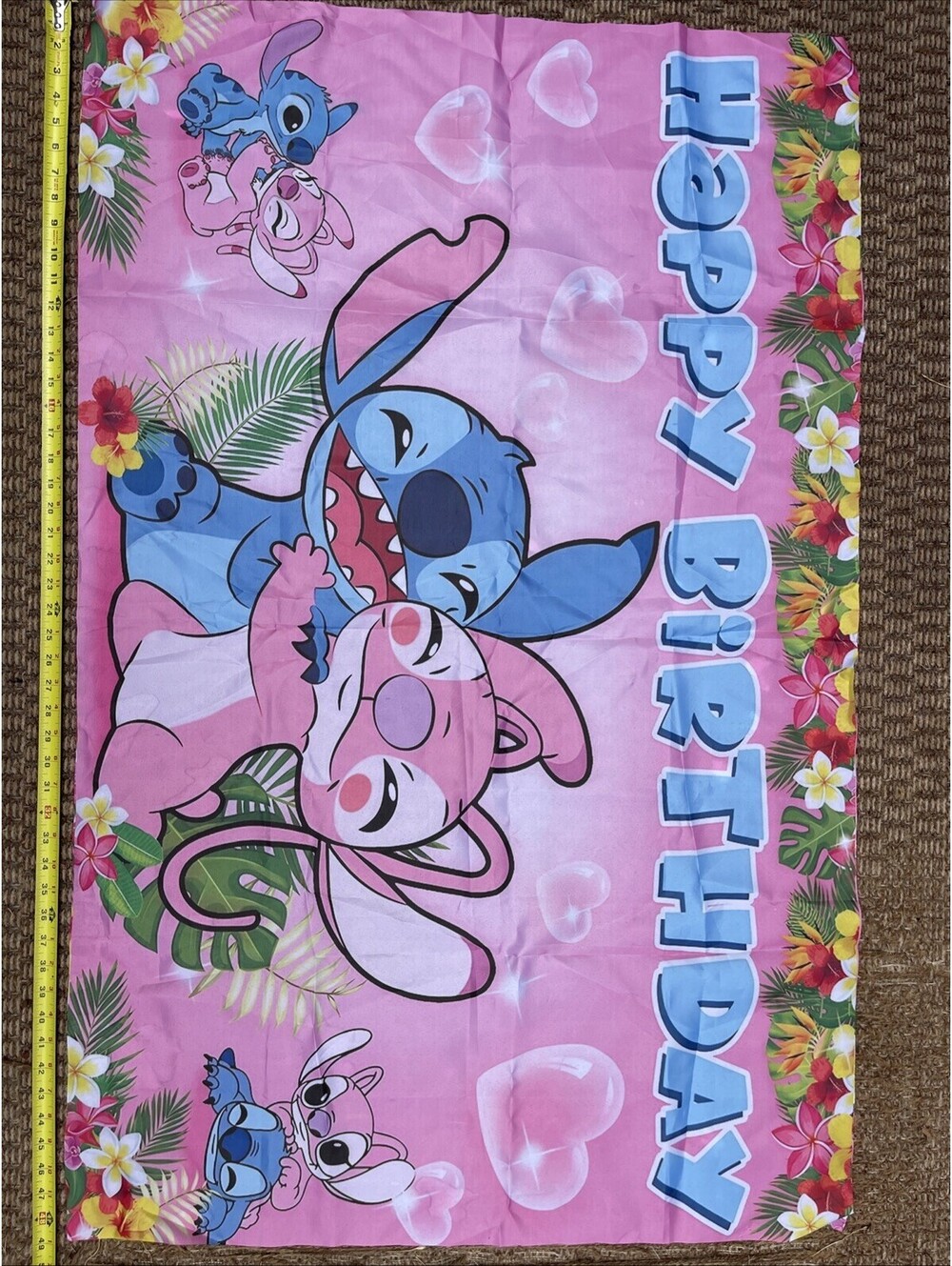 Lilo And Stitch Happy Birthday Banner 49 X 31 Inches